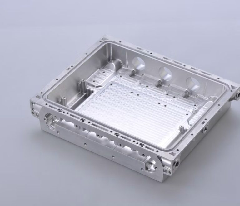 3 axis CNC machined aluminum base plate with milled pockets