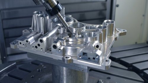 4-axis CNC machining of complex aluminum housing with multiple bores
