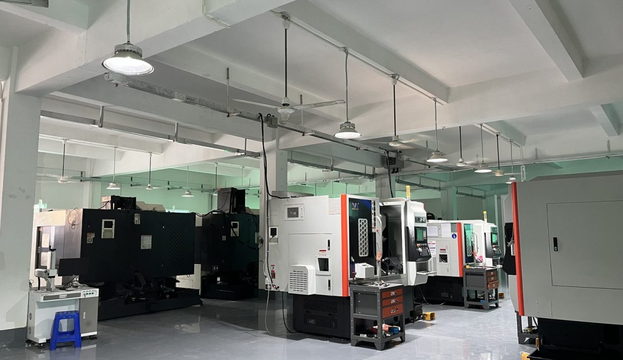 CNC machining centers on the DEK factory floor