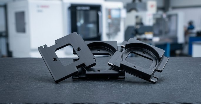 Black ABS CNC machined appliance housing prototype