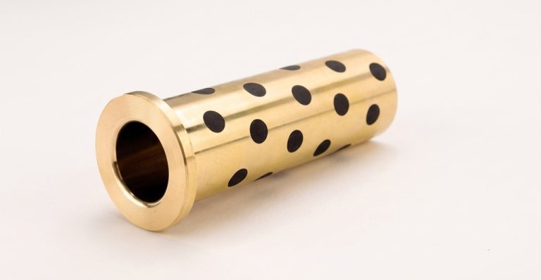 Brass cylindrical bushing with patterned holes