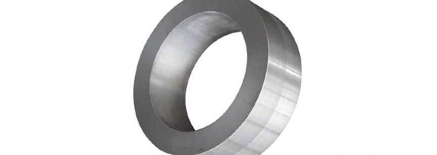 Machined ring part on white background