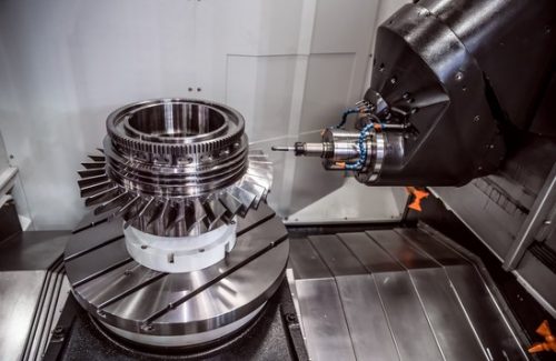 5-axis CNC machining of a large spiral bevel gear