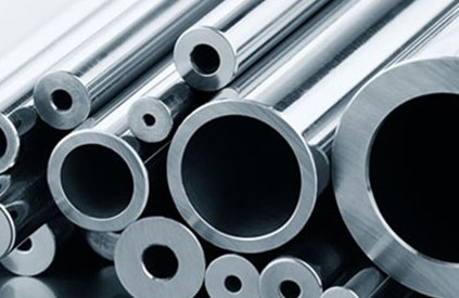 Stacked alloy steel tubes and rods, raw stock