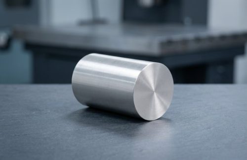 Raw aluminum 7050 billet stock before CNC machining