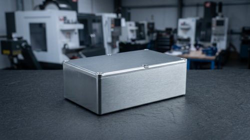 CNC machined aluminum box fabrication with precise milled enclosure