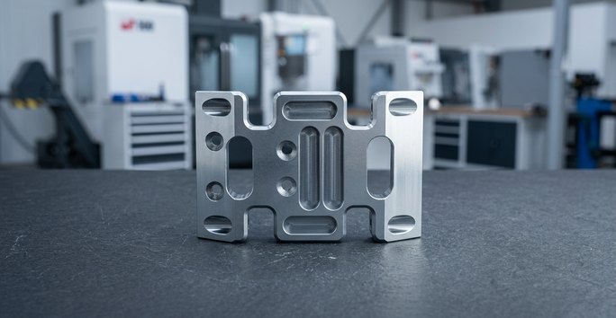 Aluminum automation fixture plate from CNC milling