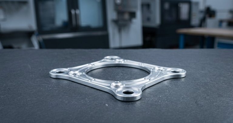 Precision aluminum flange part from CNC machining