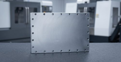 Aluminum MIC6 tooling plate with milled flat surface and holes