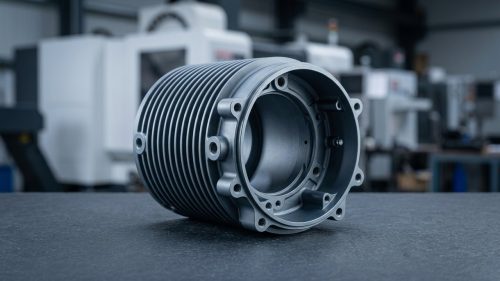 Anodized magnesium machined housing with matte gray finish