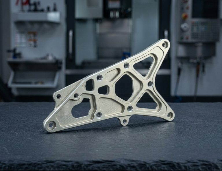 Type I chromic acid anodized aluminum aerospace bracket part