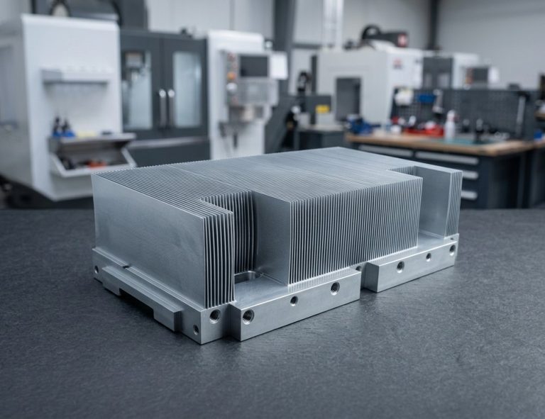 Clear Type II anodized aluminum heat sink satin finish