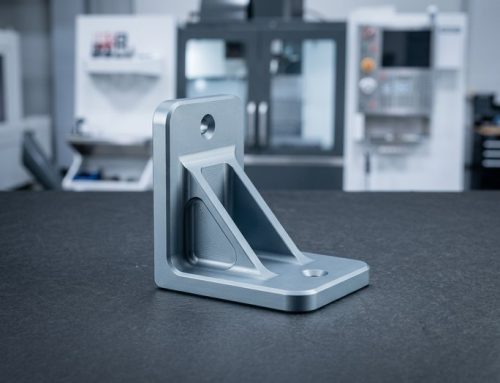 CNC machined L-bracket with squared 90 degree faces
