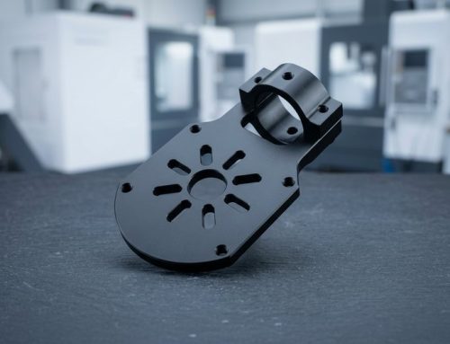 CNC machined motor mount bracket with bolt pattern