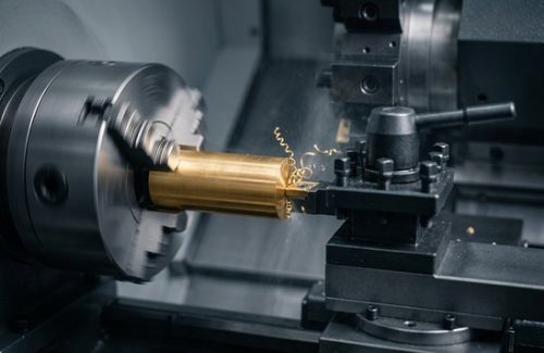 CNC machining brass 260 bar on a turning lathe