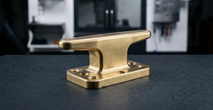 Brass marine hardware fitting for saltwater use