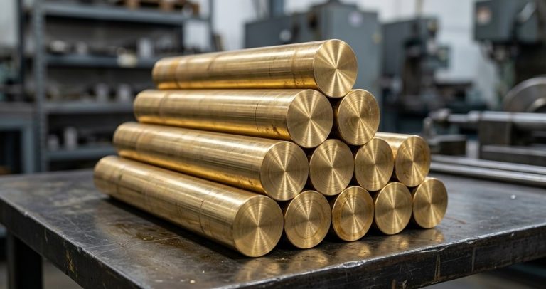 Raw brass C360 bar stock for CNC brass machining