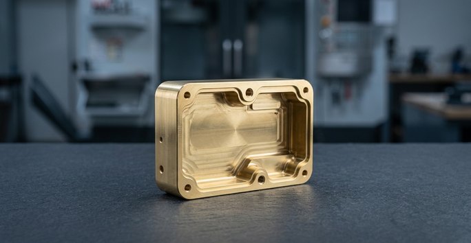 Brass housing machined for medical device component