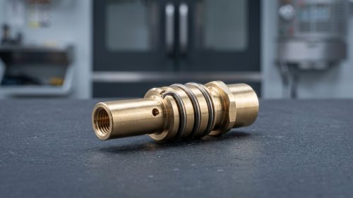 Precision machined brass welding tip used in gas welding torches
