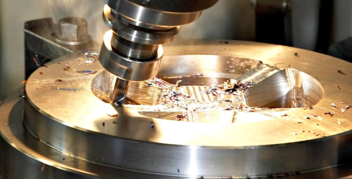 CNC milling of a bronze part