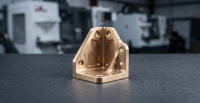 Bronze aerospace bracket machined structural part