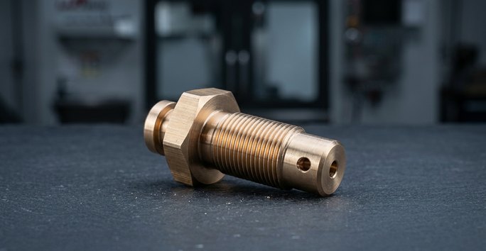 Bronze valve component machined part for fluid handling
