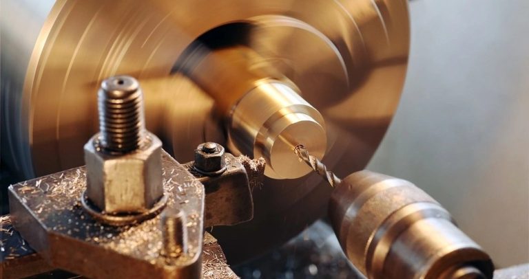 CNC turning of an aluminum bronze part