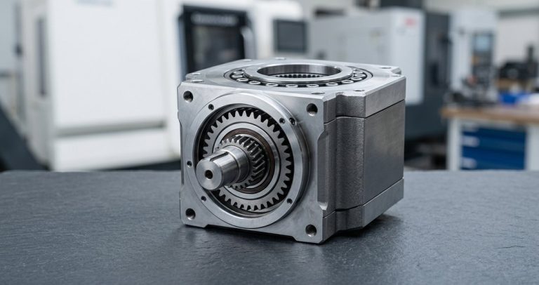 Alloy steel gear housing from custom steel machining