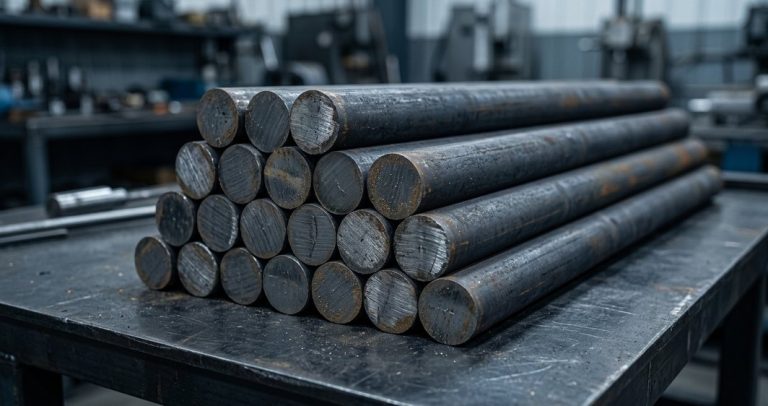 Raw carbon steel bar stock for CNC machined steel parts
