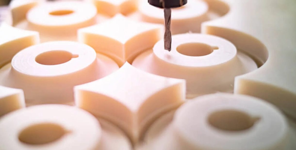 CNC machined white plastic parts