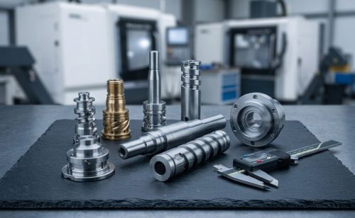 Turned stainless steel shafts from CNC prototype machining