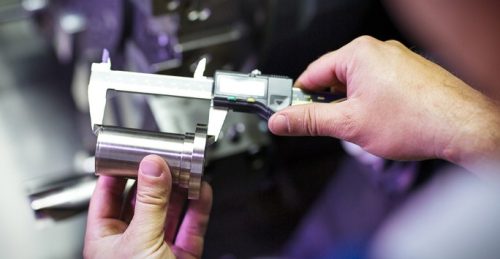 CMM inspection of a machined aluminum prototype part
