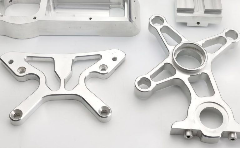 Machined aluminum structural components with precise cutouts and holes