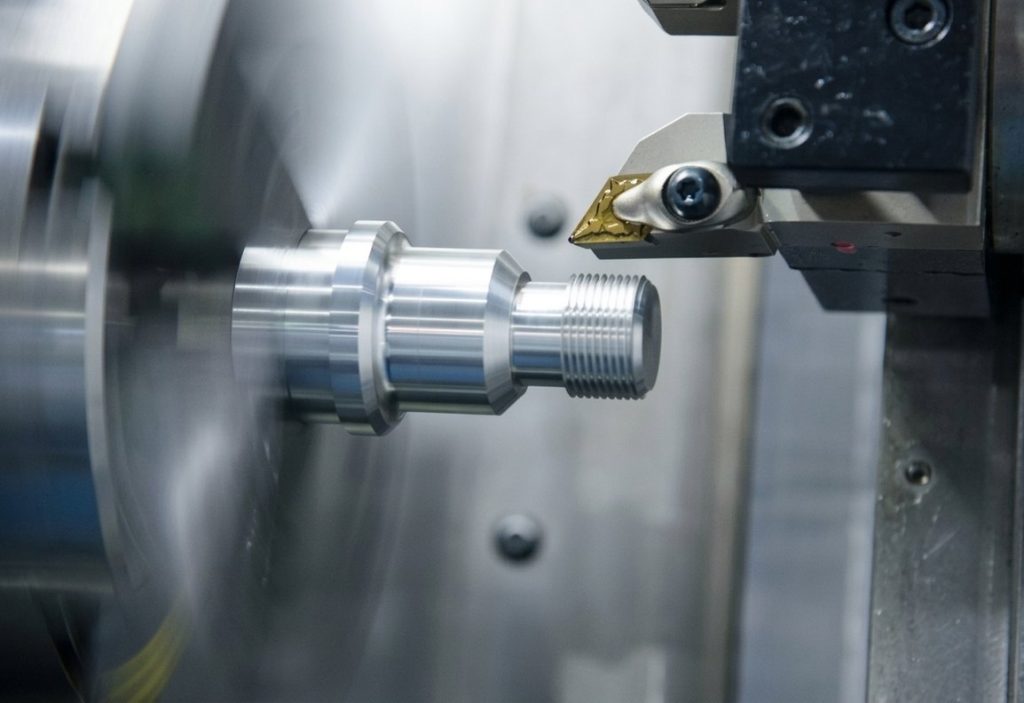 CNC turning threaded steel shaft, contact us for machining quote