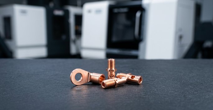 Copper terminals and connectors for industrial automation hardware