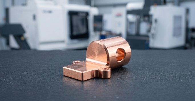 Machined copper electrical connector terminal for electronics
