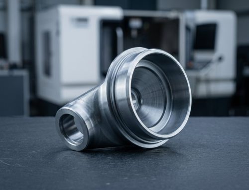 Flanged bushing CNC part with machined axial thrust flange