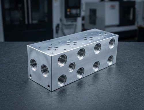 Subplate manifold machined with CETOP valve mounting pattern