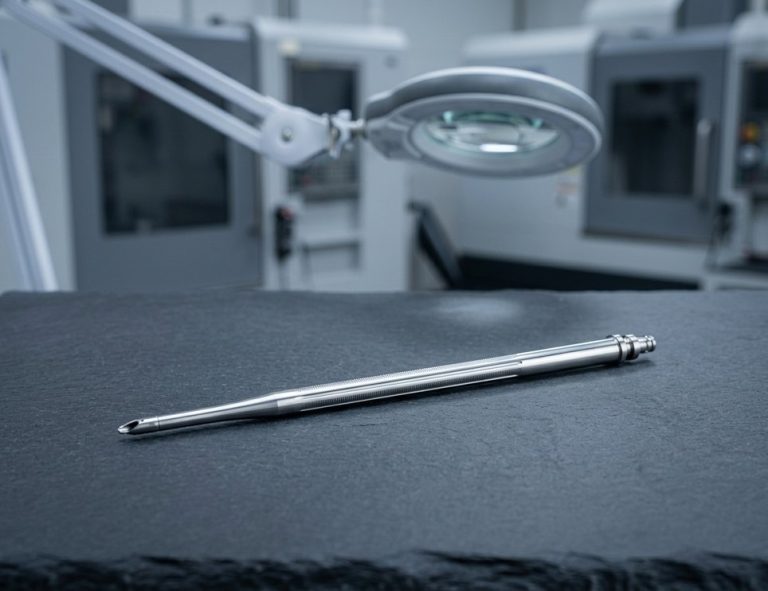 Electropolished titanium medical instrument with deburred fine edges