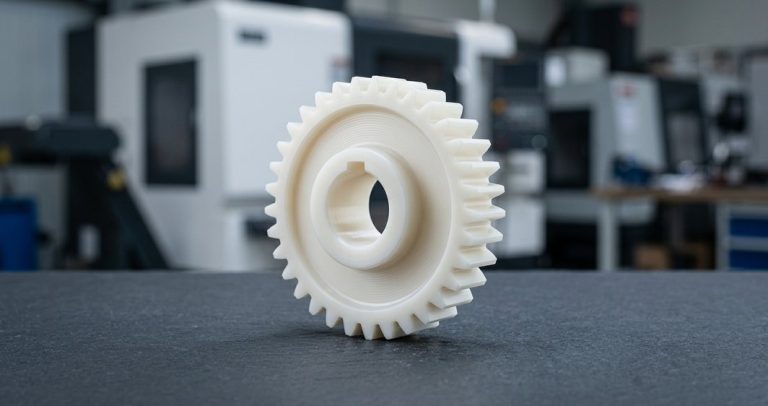POM-H Delrin gear machined for acetal CNC parts