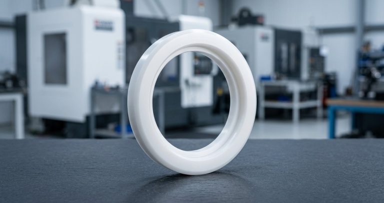 Delrin acetal valve seat ring with machined sealing face