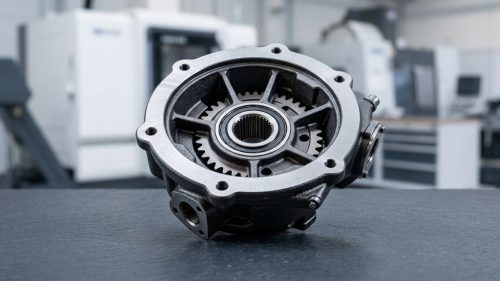 density of iron shown on machined ductile iron housing part