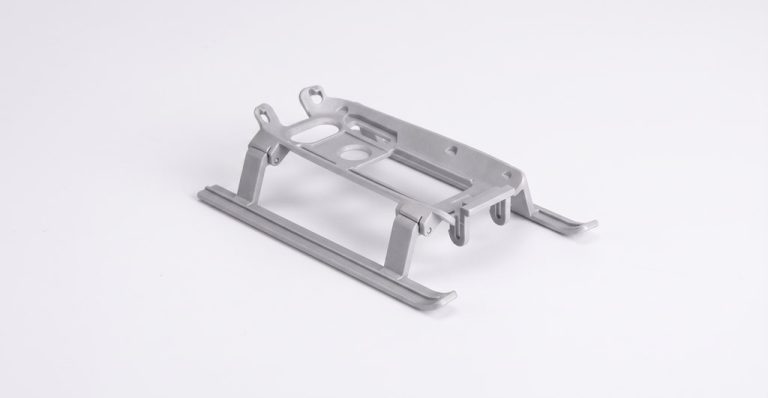 CNC machined metal drone landing gear bracket