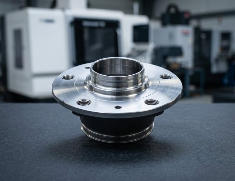 Electropolished stainless steel dosing flange for pharmaceutical equipment