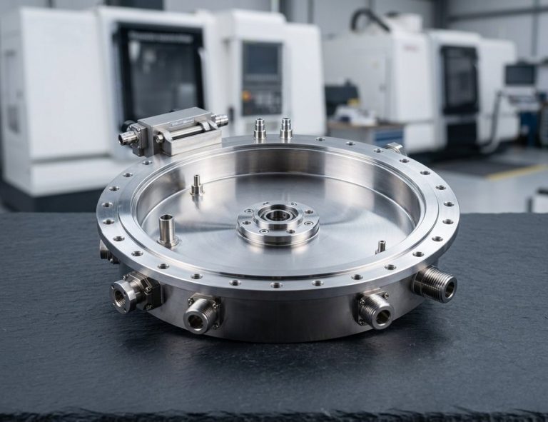Electropolished stainless steel vacuum chamber flange for semiconductor use