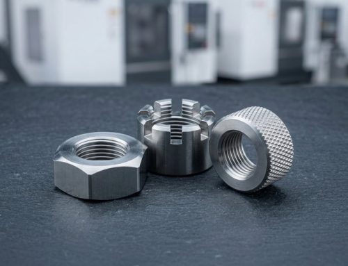 Custom CNC machined hex castle and thumb nuts
