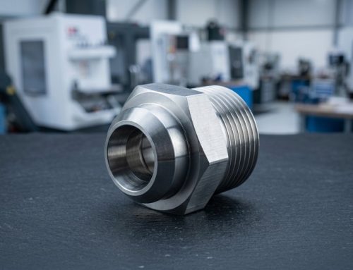 CNC machined JIC hydraulic adapter fitting in stainless steel