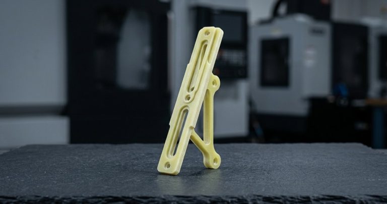 FR4 antenna insulator bracket on dark worktable