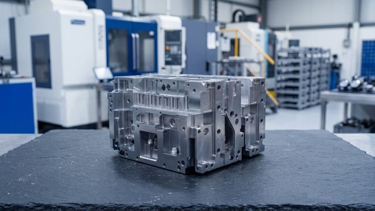 Rows of machined aluminum housings moving from prototype to production run