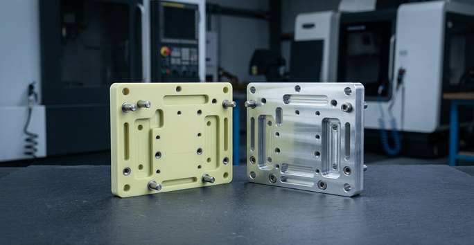 G10 Garolite locating fixture plate with metal hardware